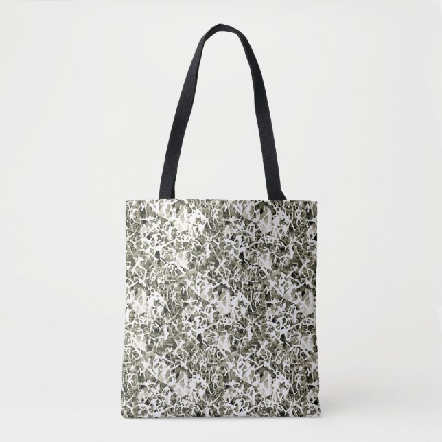 LavishlyOn Original Winter White Camo Tote Bag (Front)