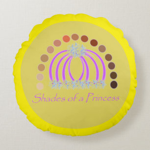 LavishlyOn Shades Of A Princess Make Up Rainbow Round Pillow