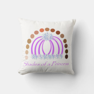 LavishlyOn Shades Of A Princess Make Up Rainbow Throw Pillow