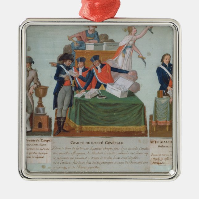 Lavoisier, the Comite de Surete Generale Metal Ornament (Front)