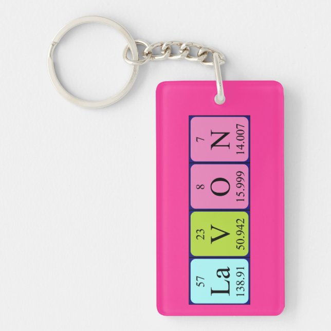 Lavon periodic table name keyring (Front)