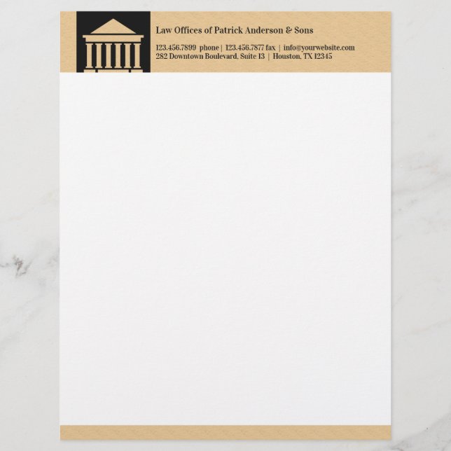 Law Attorney Lawyer Letterhead (Front)