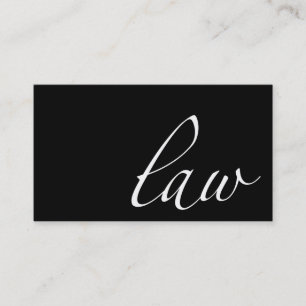 Law: Attorney, Lawyer Script Business Card