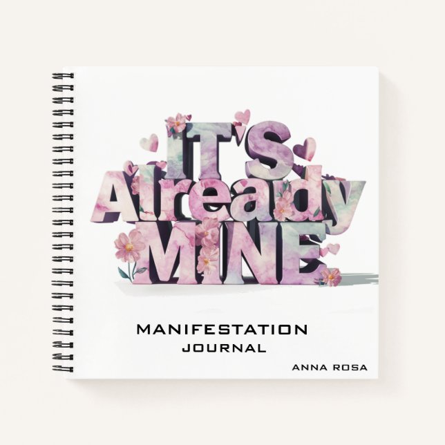 *~* Law Attraction Manifestation AP85 Hearts Notebook (Front)