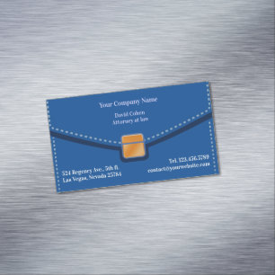 Law Briefcase Magnetic Business Card