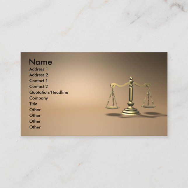 Law Business Card (Front)
