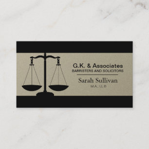 Law Business Card - Simple Pewter Lawyer Attorney