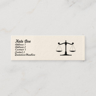 Law Businesscard Skinny Mini Business Card