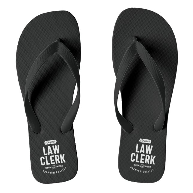 Law Clerk Job Title Gift Flip Flops (Footbed)