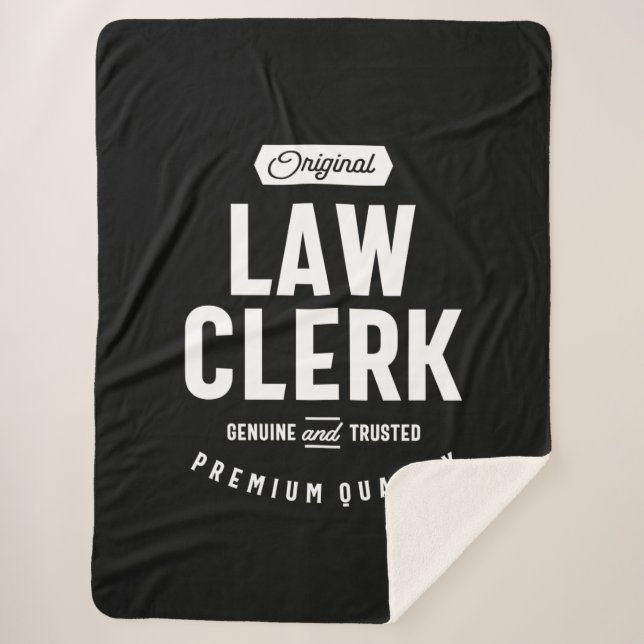 Law Clerk Job Title Gift Sherpa Blanket (Front)