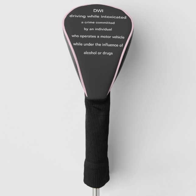 Law Definitions Golf Head Cover (Front)
