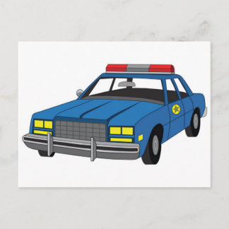 law enforcement academy grad police car postcard