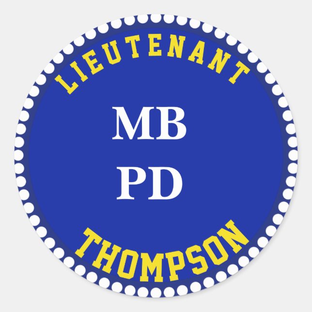 Law Enforcement Department Monogram Stickers (Front)