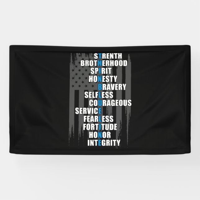 Law Enforcement Flag Police Appreciation Banner (Horizontal)