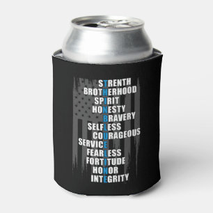 Law Enforcement Flag Police Appreciation Can Cooler
