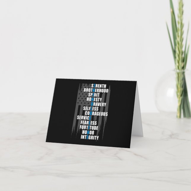Law Enforcement Flag Police Appreciation Card (Front)