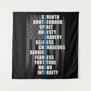 Law Enforcement Flag Police Appreciation Tapestry