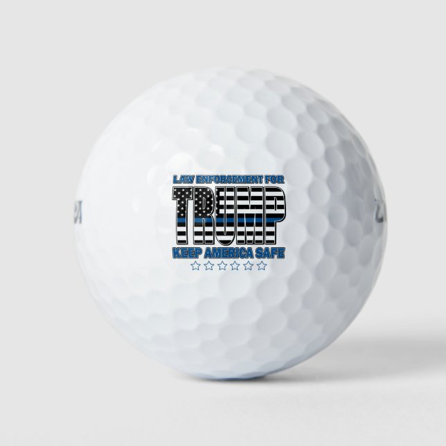 LAW-ENFORCEMENT-for-TRUMP-Keep-America-Safe Golf Balls (Front)