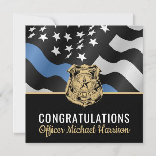 Law Enforcement Police Officer Graduation Party Card