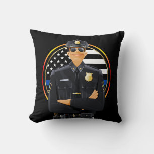 Law Enforcement Police Officer Throw Pillow