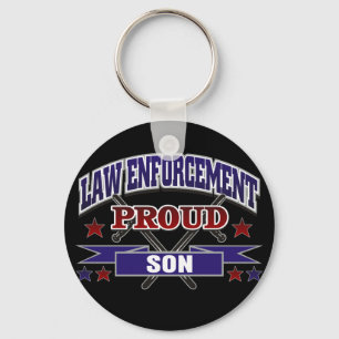 Law Enforcement Proud Son Keychain