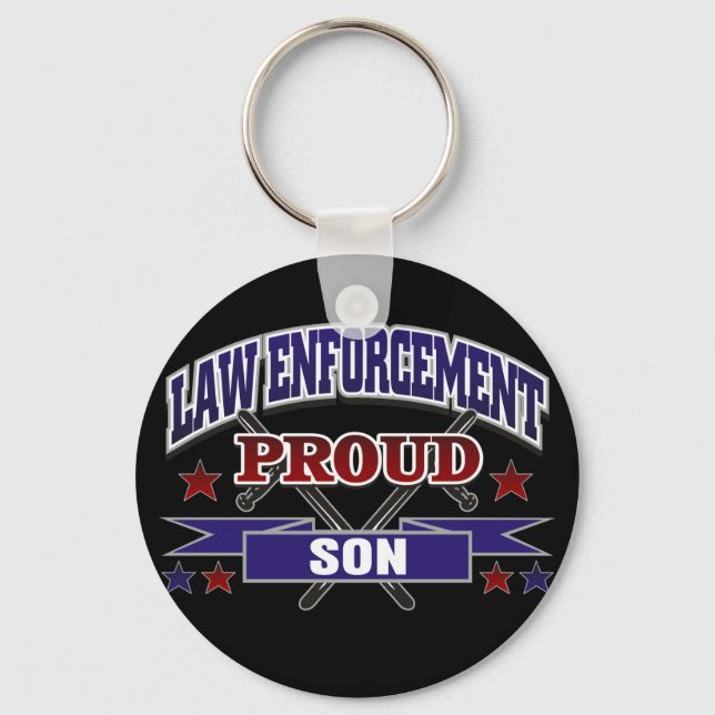 Law Enforcement Proud Son Keychain (Front)