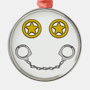 Law Enforcement Smile Metal Ornament