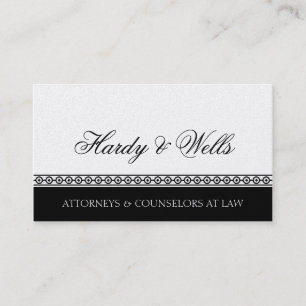Law Firm B/W Platinum Premium Paper Business Card