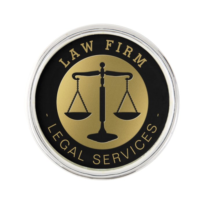 Law Firm | Legal Services Gold Lapel Pin | Zazzle.ca