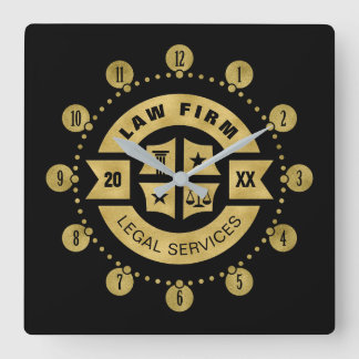 Law Firm | Legal Services Office Square Wall Clock