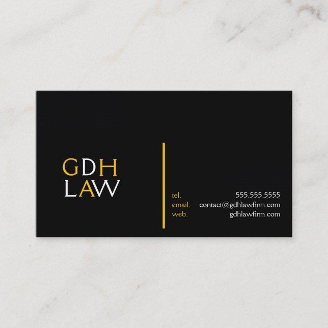 Law Firm Office Lawyer Professional Business Card (Front)