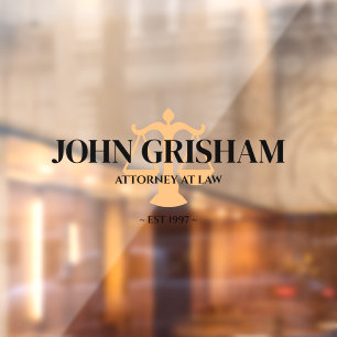 Law Firm Personalized Editable Window Cling