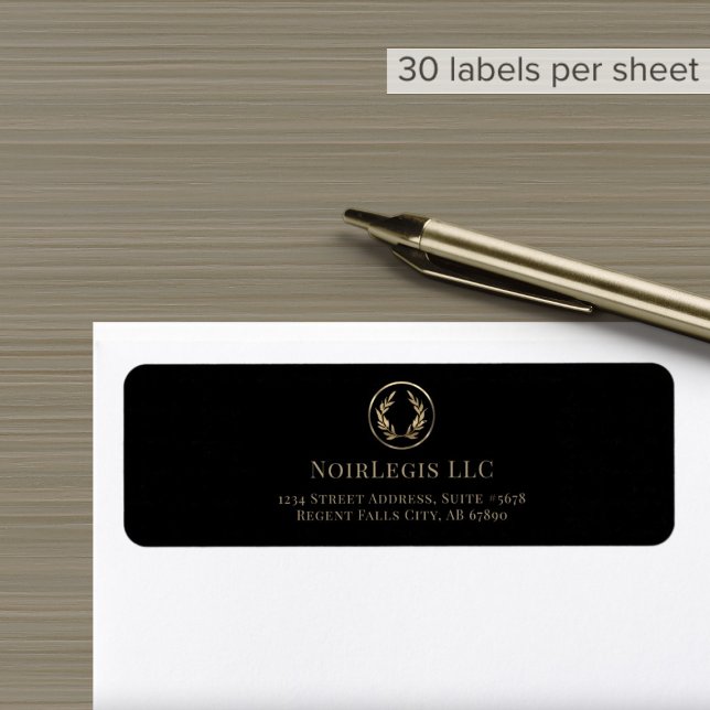 Law Firm Return Address Labels with Laurel Logo (Creator Uploaded)