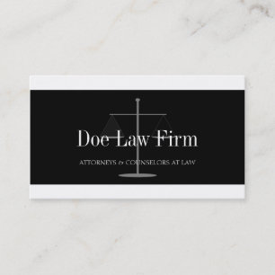 Law Firm W/B Silver Business Card
