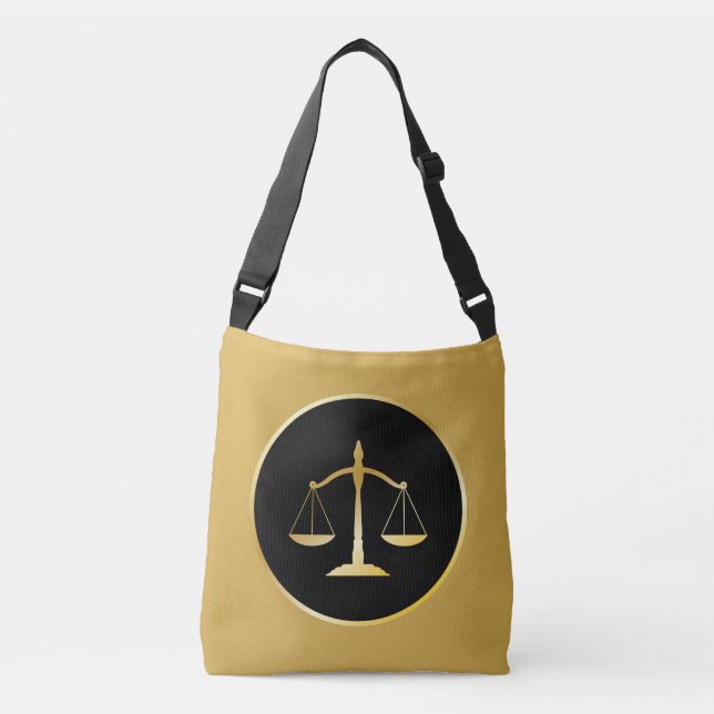 Law Icon (Scales of Justice) Crossbody Bag (Front)
