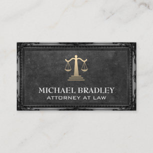 Law Justice Scales   Antique Frame  Business Card
