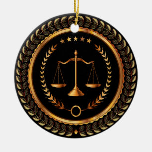 Law, Lawyer, Scales of Justice - SRF Ceramic Ornament