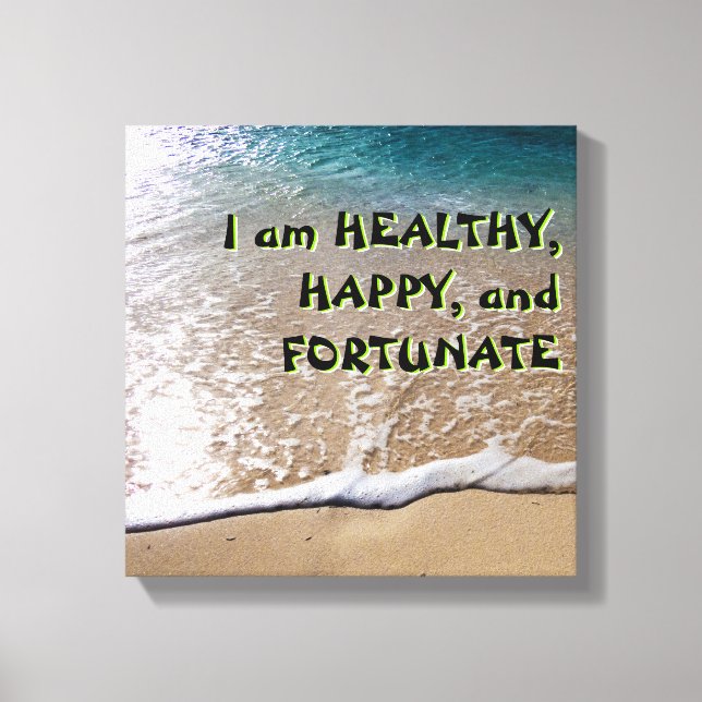 Law of Attraction Beach Canvas Print (Front)