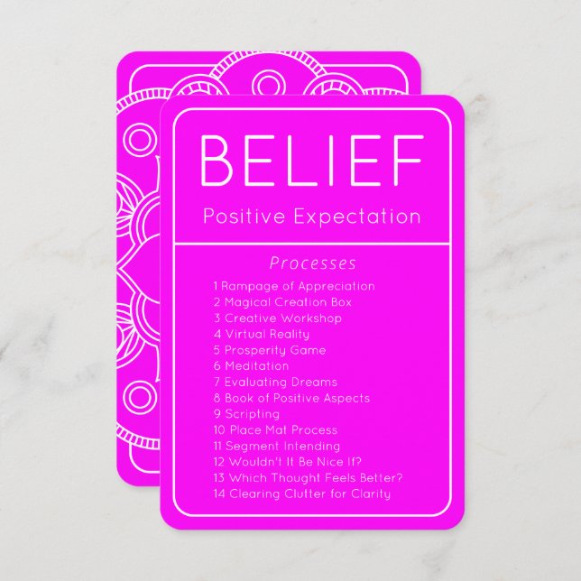 Law of Attraction Belief Abraham Hicks Card (Front/Back)