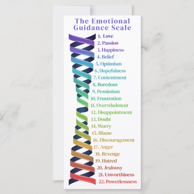 Law of Attraction Emotion Guidance Scale Bookmark (Front)