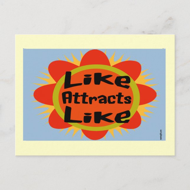 Law of Attraction Flower Postcard (Front)