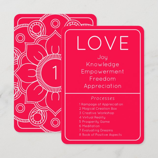 Law of Attraction Love Emotional Guidance Scale Invitation (Front/Back)