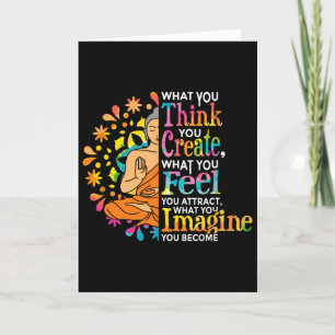 Law Of Attraction Manifest Buddha Meditation Yoga Card
