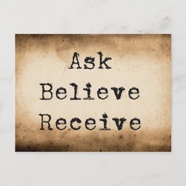 Law of Attraction Manifesting Abundance Postcard (Front)