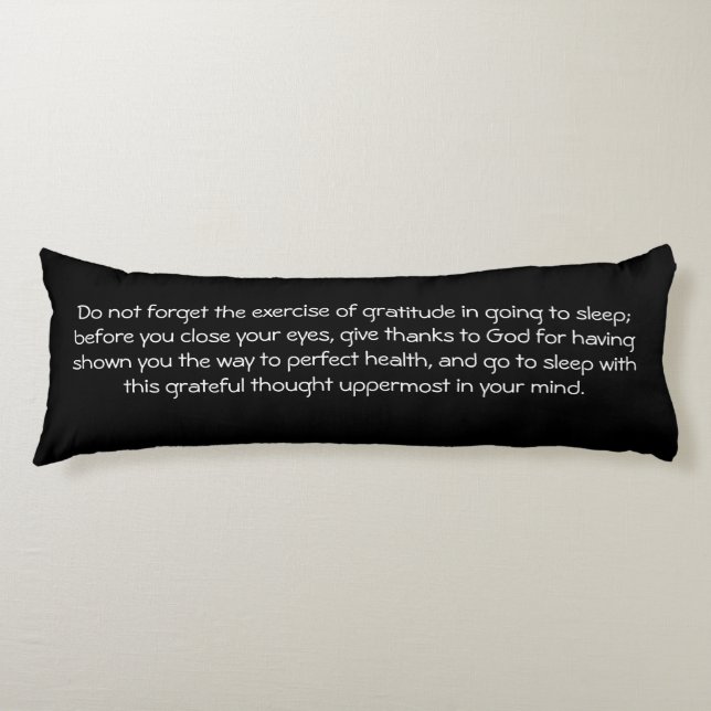 Law of Attraction Quote Gratitude - Dahlia Body Pillow (Front)