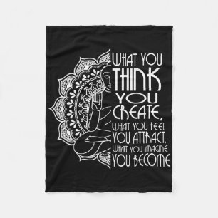 Law Of Attraction Spiritual Buddha Meditation Gift Fleece Blanket