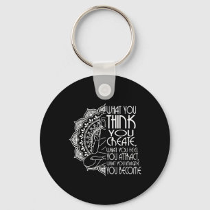 Law Of Attraction Spiritual Buddha Meditation Gift Keychain