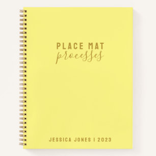 Law of Attraction Yellow Placemat Processes Notebook