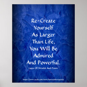 Law Of Wealth Power Re-Create Yourself Poster