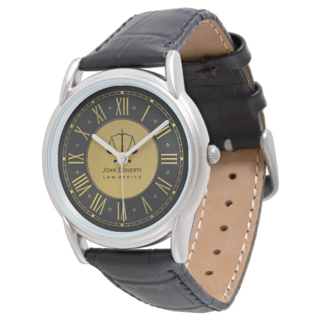 LAW OFFICE | Classic Personal Golden Watch (Angled)